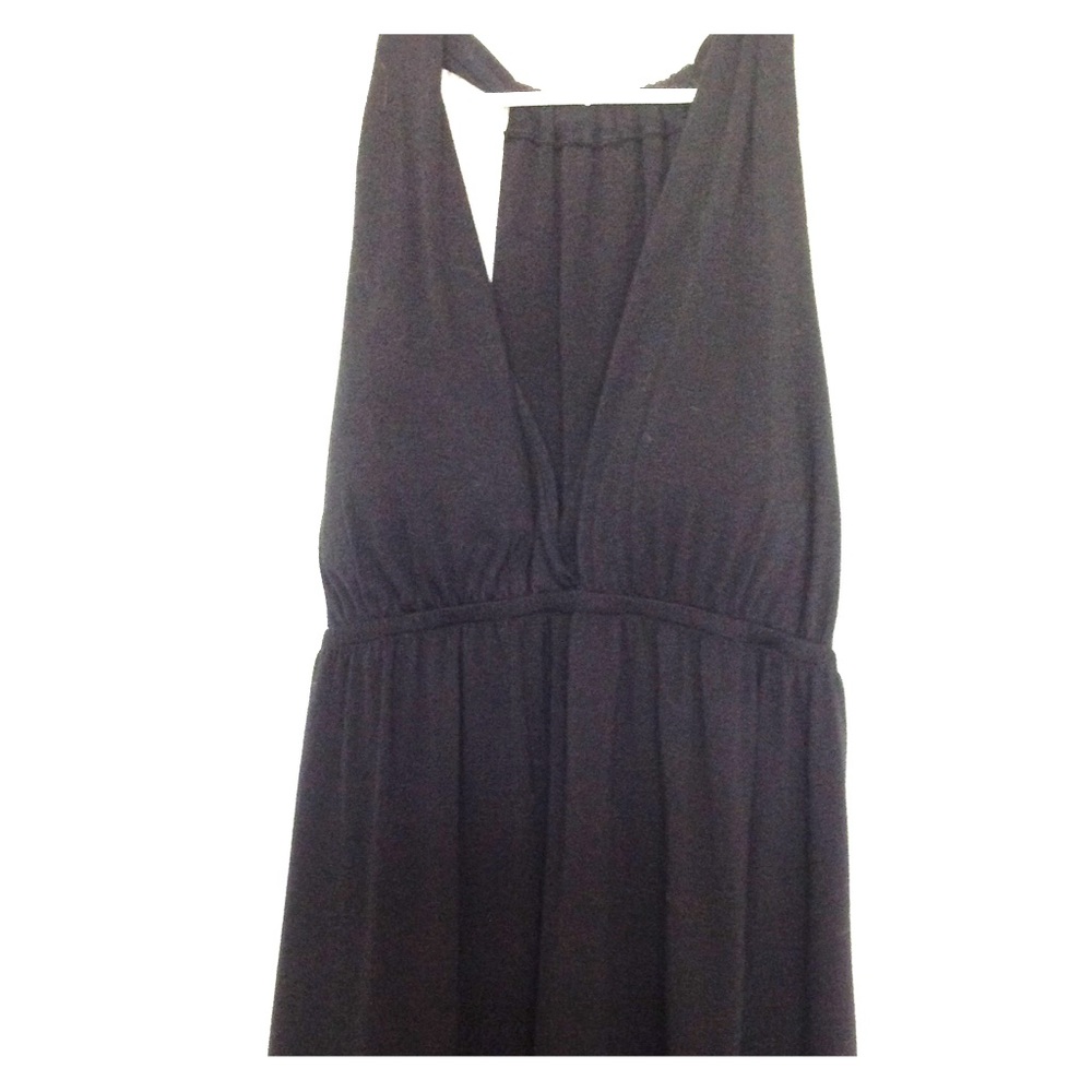 Black halter style shirt size L